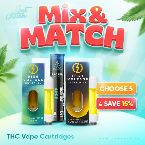 THC Vape Cartridges (510 Thread) – Mix & Match – Pick Any 5